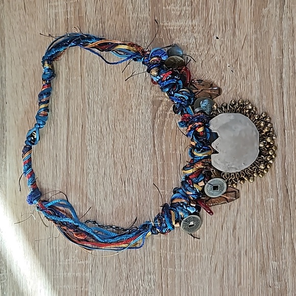 Vintage Women's Handmade Asian Beaded Fringe Parade Style Necklace - Picture 6 of 8